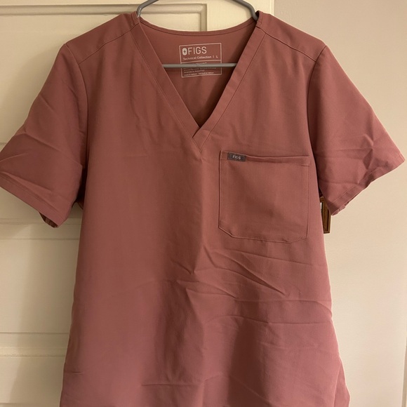 Mauve Figs Scrubs Set with Jogger Pants Large - Picture 2 of 4